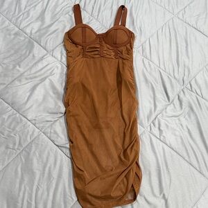 Fashion Nova Chocolate Brown Dress